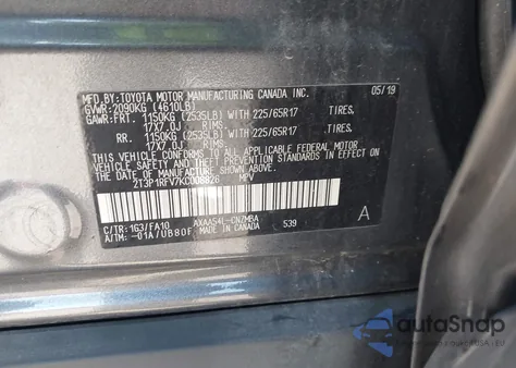 2019 Toyota Rav4 Xle from USA, damaged, VIN 2T3P1RFV7KC008826